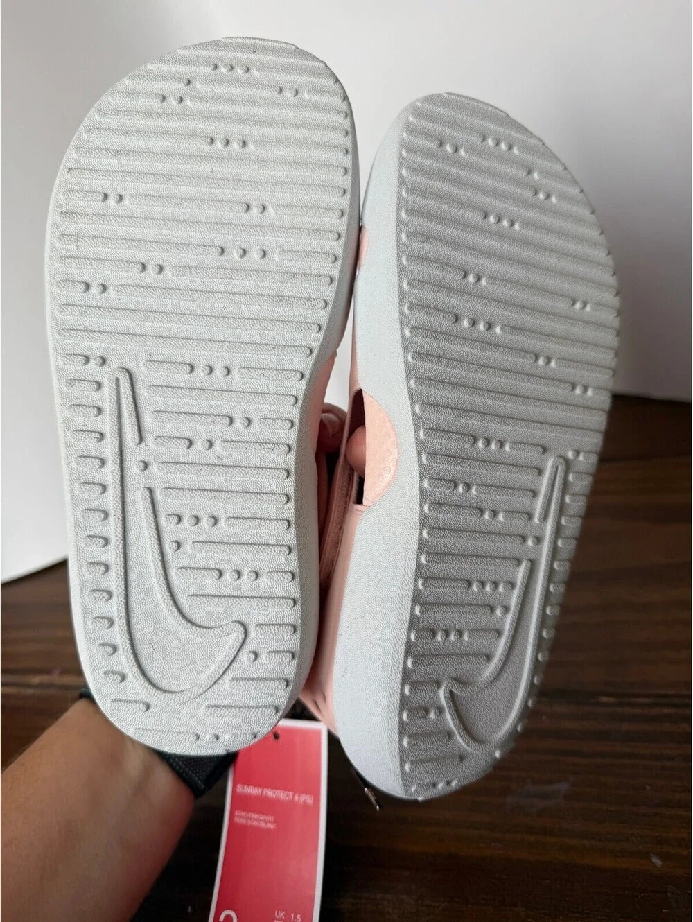 Nike Sunray Protect 4 PS Kids' Sandals in Echo Pink/White, Size 2Y